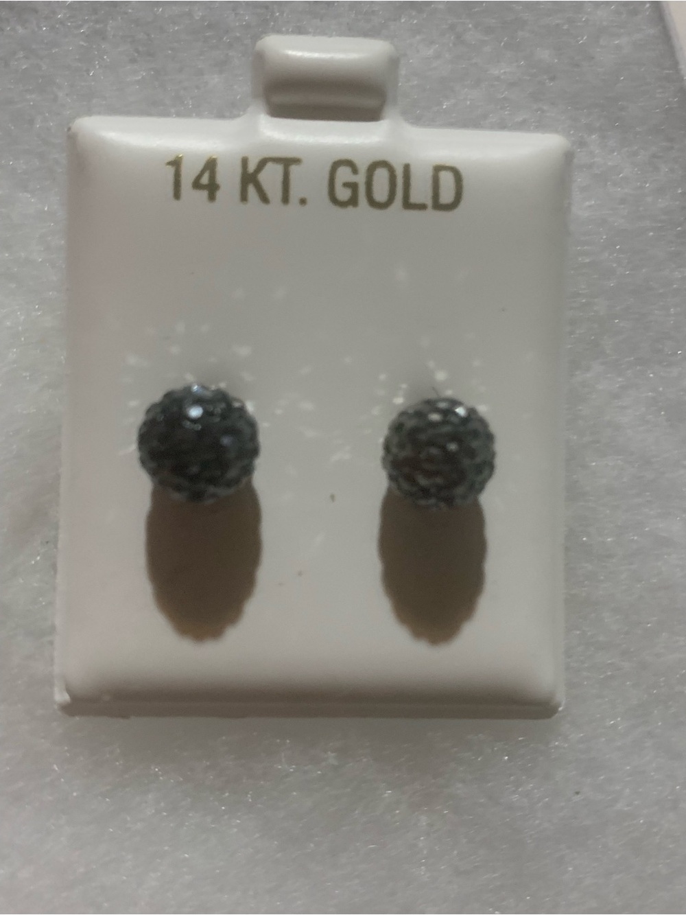 Black Diamond Pave Stud Earrings -
